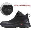 imageHUMTTO Mens AllTerrain Waterproof Hiking Boots Lightweight Breathable Outdoor Ankle Boots Trekking Hiking ShoesBlack