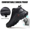 imageHUMTTO Mens AllTerrain Waterproof Hiking Boots Lightweight Breathable Outdoor Ankle Boots Trekking Hiking ShoesBlack