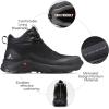 imageHUMTTO Mens AllTerrain Waterproof Hiking Boots Lightweight Breathable Outdoor Ankle Boots Trekking Hiking ShoesBlack