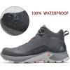 imageHUMTTO Mens AllTerrain Waterproof Hiking Boots Lightweight Breathable Outdoor Ankle Boots Trekking Hiking ShoesGrey