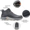 imageHUMTTO Mens AllTerrain Waterproof Hiking Boots Lightweight Breathable Outdoor Ankle Boots Trekking Hiking ShoesGrey