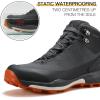 imageHUMTTO Mens AllTerrain Waterproof Hiking Boots Lightweight Breathable Outdoor Ankle Boots Trekking Hiking ShoesGrey1