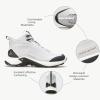imageHUMTTO Mens AllTerrain Waterproof Hiking Boots Lightweight Breathable Outdoor Ankle Boots Trekking Hiking ShoesLight Grey