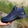 imageHUMTTO Mens AllTerrain Waterproof Hiking Boots Lightweight Breathable Outdoor Ankle Boots Trekking Hiking ShoesNavy Blue