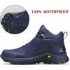 imageHUMTTO Mens AllTerrain Waterproof Hiking Boots Lightweight Breathable Outdoor Ankle Boots Trekking Hiking ShoesNavy Blue