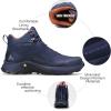 imageHUMTTO Mens AllTerrain Waterproof Hiking Boots Lightweight Breathable Outdoor Ankle Boots Trekking Hiking ShoesNavy Blue