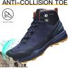 imageHUMTTO Mens AllTerrain Waterproof Hiking Boots Lightweight Breathable Outdoor Ankle Boots Trekking Hiking ShoesNavy Blue1