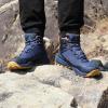 imageHUMTTO Mens AllTerrain Waterproof Hiking Boots Lightweight Breathable Outdoor Ankle Boots Trekking Hiking ShoesNavy Blue1