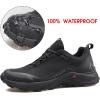 imageHUMTTO Mens AllTerrain Waterproof Hiking Shoes Lightweight Breathable Trekking Anti Slip Outdoor Trails ShoesBlack