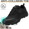 imageHUMTTO Mens AllTerrain Waterproof Hiking Shoes Lightweight Breathable Trekking Anti Slip Outdoor Trails ShoesBlack1