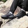 imageHUMTTO Mens AllTerrain Waterproof Hiking Shoes Lightweight Breathable Trekking Anti Slip Outdoor Trails ShoesBlack1