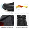 imageHUMTTO Mens AllTerrain Waterproof Hiking Shoes Lightweight Breathable Trekking Anti Slip Outdoor Trails ShoesBlack1