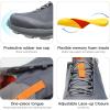 imageHUMTTO Mens AllTerrain Waterproof Hiking Shoes Lightweight Breathable Trekking Anti Slip Outdoor Trails ShoesGrey