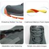 imageHUMTTO Mens AllTerrain Waterproof Hiking Shoes Lightweight Breathable Trekking Anti Slip Outdoor Trails ShoesGrey1