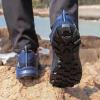 imageHUMTTO Mens AllTerrain Waterproof Hiking Shoes Lightweight Breathable Trekking Anti Slip Outdoor Trails ShoesNavy Blue