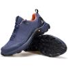imageHUMTTO Mens AllTerrain Waterproof Hiking Shoes Lightweight Breathable Trekking Anti Slip Outdoor Trails ShoesNavy Blue