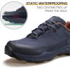 imageHUMTTO Mens AllTerrain Waterproof Hiking Shoes Lightweight Breathable Trekking Anti Slip Outdoor Trails ShoesNavy Blue1