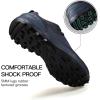 imageHUMTTO Mens AllTerrain Waterproof Hiking Shoes Lightweight Breathable Trekking Anti Slip Outdoor Trails ShoesNavy Blue1