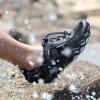 imageHUMTTO Mens Amphibious Water Shoes  Hiking Sandals for Men Outdoor Water Sandal Closed Toe NonSlip River Shoes Summer Quick Drying Aqua ShoeBlackGrey