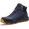 imageHUMTTO Mens AllTerrain Waterproof Hiking Boots Lightweight Breathable Outdoor Ankle Boots Trekking Hiking ShoesNavy Blue1