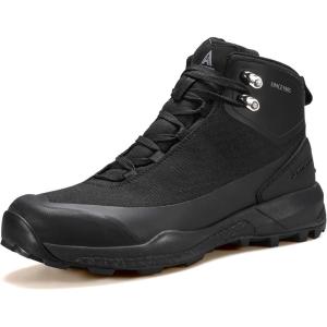 imageHUMTTO Mens AllTerrain Waterproof Hiking Boots Lightweight Breathable Outdoor Ankle Boots Trekking Hiking ShoesBlack1