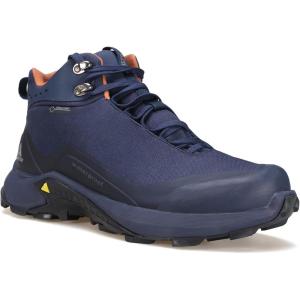 imageHUMTTO Mens AllTerrain Waterproof Hiking Boots Lightweight Breathable Outdoor Ankle Boots Trekking Hiking ShoesNavy Blue