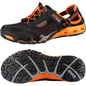 imageHUMTTO Mens Amphibious Water Shoes  Hiking Sandals for Men Outdoor Water Sandal Closed Toe NonSlip River Shoes Summer Quick Drying Aqua ShoeBlack