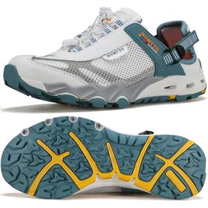 imageHUMTTO Mens Amphibious Water Shoes  Hiking Sandals for Men Outdoor Water Sandal Closed Toe NonSlip River Shoes Summer Quick Drying Aqua ShoeWhitelake Blue