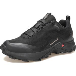 imageHUMTTO Womens AllTerrain Waterproof Hiking Shoes Lightweight Breathable Outdoor Trail Shoes Trekking SneakersBlack