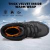 imageHUMTTO Mens Winter Snow Hiking Boots Fur Lined Warm Casual Lightweight Outdoor Trekking Boot