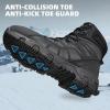 imageHUMTTO Mens Winter Snow Hiking Boots Fur Lined Warm Casual Lightweight Outdoor Trekking Boot