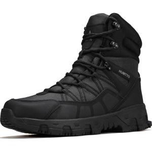imageHUMTTO Mens Winter Snow Hiking Boots Fur Lined Warm Casual Lightweight Outdoor Trekking Boot
