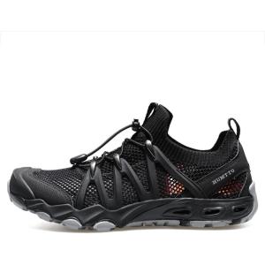 imageHUMTTO Water Shoes for Mens Durable NonSlip QuickDry Sailing Travel Beach Wading Swimming Fishing Kayaking Barefoot BoatBlack