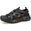 imageHUMTTO Mens Amphibious Closed Toe Hiking Sandals QuickDry Water Shoes NonSlip Athletic Adjustable Outdoor Fisherman Beach Summer Walking Travel ShoeBlack
