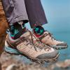 imageHUMTTO Hiking Shoes Men lightweight Waterproof Outdoor Leather Trekking Boots NonSlip Walking SneakersBrown