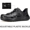 imageHUMTTO Mens Summer Sports Sandals Breathable QuickDrying Soft Bottom Slippers Outdoor Wading Tracing Beach Shoes Water Activities ShoesBlack
