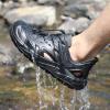 imageHUMTTO Mens Summer Sports Sandals Breathable QuickDrying Soft Bottom Slippers Outdoor Wading Tracing Beach Shoes Water Activities ShoesBlack
