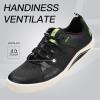 imageHUMTTO Mens Lightweight Walking Shoes Flat Slip Resistant Sneakers Outdoor Casual Comfortable Shoes Breathable Work ShoesBlack Fruit Green