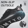 imageHUMTTO Mens Lightweight Walking Shoes Flat Slip Resistant Sneakers Outdoor Casual Comfortable Shoes Breathable Work ShoesBlackRed