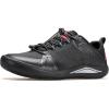 imageHUMTTO Mens Lightweight Walking Shoes Flat Slip Resistant Sneakers Outdoor Casual Comfortable Shoes Breathable Work ShoesBlackRed