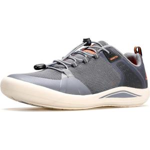 imageHUMTTO Mens Lightweight Walking Shoes Flat Slip Resistant Sneakers Outdoor Casual Comfortable Shoes Breathable Work ShoesGrey