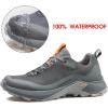 imageHUMTTO Mens AllTerrain Waterproof Hiking Shoes Lightweight Breathable Trekking Trails Shoes Anti Slip Outdoor Shoes 115 Grey