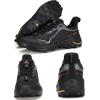 imageHUMTTO Mens Trail Running Shoes Quick Laces Cross Training Shoes Comfortable Breathable Anti Slip Walking Outdoors Athletic SneakersBlack