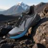 imageHUMTTO Mens Trail Running Shoes Quick Laces Cross Training Shoes Comfortable Breathable Anti Slip Walking Outdoors Athletic SneakersGreyBlack