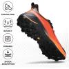 imageHUMTTO Mens Trail Running Shoes Quick Laces Cross Training Shoes Comfortable Breathable Anti Slip Walking Outdoors Athletic SneakersOrangeBlack
