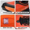 imageHUMTTO Mens Trail Running Shoes Quick Laces Cross Training Shoes Comfortable Breathable Anti Slip Walking Outdoors Athletic SneakersOrangeBlack