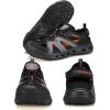 imageHUMTTO Womens Amphibious Closed Toe Hiking Sandals QuickDry Water Shoes NonSlip Athletic Adjustable Outdoor Fisherman Summer Beach Walking Travel SandalsMaroonBlack