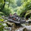 imageHUMTTO Womens Amphibious Closed Toe Hiking Sandals QuickDry Water Shoes NonSlip Athletic Adjustable Outdoor Fisherman Summer Beach Walking Travel SandalsDark Grey