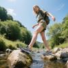 imageHUMTTO Womens Amphibious Closed Toe Hiking Sandals QuickDry Water Shoes NonSlip Athletic Adjustable Outdoor Fisherman Summer Beach Walking Travel SandalsDark Grey