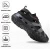imageHUMTTO Womens Amphibious Closed Toe Hiking Sandals QuickDry Water Shoes NonSlip Athletic Adjustable Outdoor Fisherman Summer Beach Walking Travel SandalsMaroonBlack